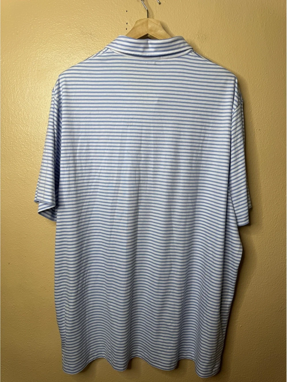 Polo Ralph Lauren Shirt Men's XXL Blue White Striped Polo Classic Fit